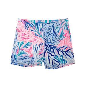 Lilly Pulitzer Pink Blue Coral Print Athletic Shorts